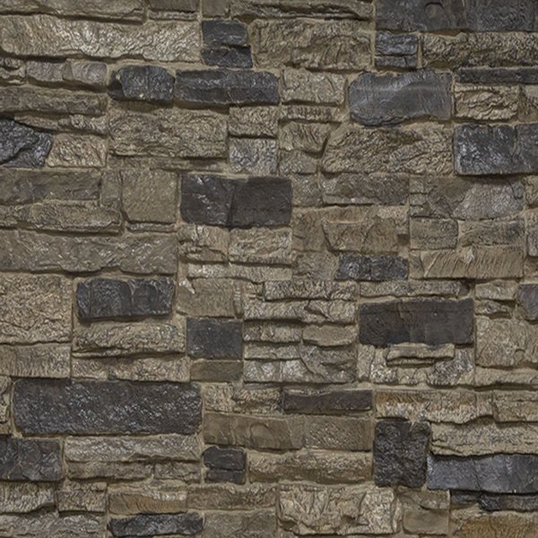 Ekena Millwork 9"W x 8"H Canyon Ridge Stacked Stone, StoneWall Faux Stone Siding Panel, Smokey Ridge PNUCNSR-MAT-SAMPLE